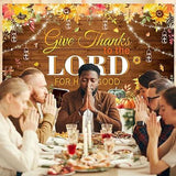 Give Thanks to The Lord Backdrop Autumn Harvest Thanksgiving Party Photo Studio Decorations