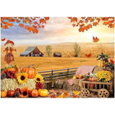 7x5ft Thanksgiving Photography Backdrop Pumpkin Decoration Fall Party Banner Background