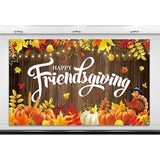 Happy Friendsgiving Photo Booth Backdrop Pumpkin Harvest Fall Thanksgiving Party 7x5ft