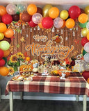 7x5ft Happy Thanksgiving Backdrop Fall Harvest Maple Leaves Turkey Autumn Photo Banner
