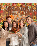 7x5ft Happy Thanksgiving Backdrop Fall Harvest Maple Leaves Turkey Autumn Photo Banner