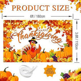 6x3.6ft Thanksgiving Backdrop Fall Harvest Pumpkin Turkey Autumn Give Thanks Party Banner