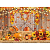 7x5ft Thanksgiving Backdrop Autumn Pumpkin Harvest Barn Fall Photography Festival Party Banner