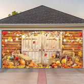 6x13ft Fall Garage Door Banner Thanksgiving Backdrop Autumn Holiday Party Wall Decor