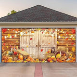 6x13ft Fall Garage Door Banner Thanksgiving Backdrop Autumn Holiday Party Wall Decor