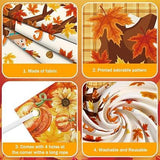 His Grace Falls On Us Autumn Backdrop with Pumpkins and Maple Leaves Decor