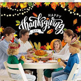 Thanksgiving Backdrop with Pumpkins, Maple Leaves, and Turkey for Fall Photos