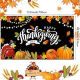 Thanksgiving Backdrop with Pumpkins, Maple Leaves, and Turkey for Fall Photos
