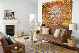 7x5ft Happy Thanksgiving Backdrop with Gnome Pumpkin Maple Leaf Fall Decor