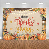7x5ft Thanksgiving Backdrop with Pumpkin Harvest Maple Leaves for Fall Photos
