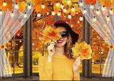 7x5ft Autumn Forest Scene Backdrop for Fall Photography and Thanksgiving Decor