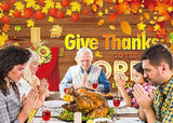 Give Thanks to The Lord Backdrop Banner for Fall Thanksgiving Christian Decor