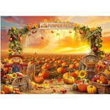 7x5ft Fall Pumpkin Backdrop with Autumn Harvest Farm Theme for Thanksgiving