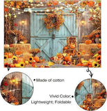 7x5ft Fall Photography Backdrop with Pumpkin Harvest for Thanksgiving Party Decor
