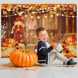Fall Photo Backdrop 7x5FT Autumn Pumpkin Barn Maple Leaves Harvest Party Decor