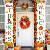 Thanksgiving GIVE THANKS Banner 72x12 Inch Porch Door Wall Decor for Home & Party
