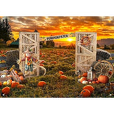 Pumpkin Patch Backdrop 82x59 Inch Fall Thanksgiving Photography Background Decor
