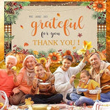 7x5FT Thanksgiving Backdrop Fall Pumpkin Harvest Grateful Friendsgiving Party Decor