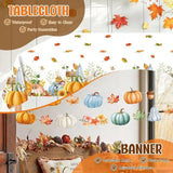 99pcs Fall Thanksgiving Plates Napkins Party Set Pumpkin Leaves Tableware Decor