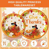 Thanksgiving Party Supplies: 132 Pcs Friendsgiving Tableware - Plates, Cups & Napkins