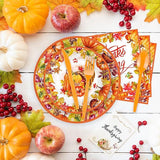 Thanksgiving Tableware Set: 175 Pcs Plates, Cups, Napkins & Cutlery - Serves 25