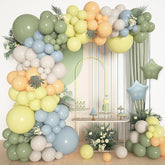 Sage Green & Dusty Blue Balloon Garland Kit: Baby Shower Decor