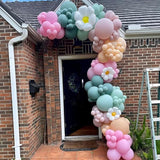 Pink Blue Green Balloons 60pcs 12inch Pastel Beige White for Boho Baby Shower Party