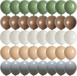 Sage Green Brown Nude Balloons 50pcs 10inch White Gray for Baby Shower Party