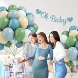 Blue and Green Balloon Set 60 Pcs for Baby Shower Bridal and Birthday Decor