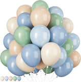 Sage Green Dusty Blue Balloon Set for Boho Baby Shower Wedding and Party Decor