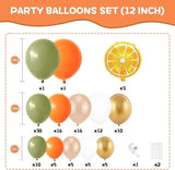 Sage Green Orange Balloon Arch Kit for Fall Baby Shower Birthday and Wedding Decor
