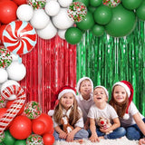 Christmas Balloon Arch Kit: Red, Green & White Party Decor