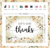 7x5FT Thanksgiving Backdrop Fall Pumpkins Boho Floral Photo Background Decor