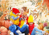7x5FT Fall Thanksgiving Backdrop Pumpkin Harvest Photo Background Party Decor