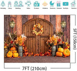 7x5FT Fall Thanksgiving Backdrop Pumpkin Patch Barn Photo Background Party Decor