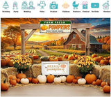 Fall Thanksgiving Backdrop Autumn Farm Harvest Photo Background Party Decoration