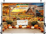 Fall Thanksgiving Backdrop Autumn Farm Harvest Photo Background Party Decoration