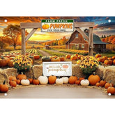 Fall Thanksgiving Backdrop Autumn Farm Harvest Photo Background Party Decoration