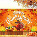Happy Thanksgiving Banner 72x44 Inch Fall Holiday Backdrop Party Supplies Outdoor Decor