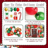 Christmas Balloon Garland Kit Red Green White Gold Balloons for Holiday Party Decor