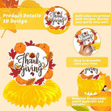 Thanksgiving Party Decorations Orange Happy Thanksgiving Banner Pumpkin Turkey Maple Leaf Set 20PC