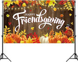 Happy Friendsgiving Photo Booth Backdrop Pumpkin Harvest Fall Thanksgiving Party 7x5ft