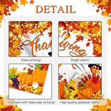 6x3.6ft Thanksgiving Backdrop Fall Harvest Pumpkin Turkey Autumn Give Thanks Party Banner