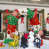 Christmas Balloon Garland Arch Kit 134pcs Red Green White Gold Balloons for Xmas Party