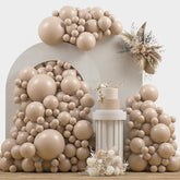 Nude Beige Balloon Arch Kit 115pcs Double Stuffed Balloons for Boho Party Decor
