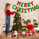 Christmas Decorations Balloons Set with Merry Christmas Banner and Candy Cane Foils