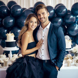 Navy Blue Balloon Set 130pcs Latex Balloons with Ribbon for Birthday Party Decor