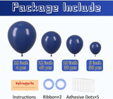 Navy Blue Balloon Set 130pcs Dark Blue Balloons in Multiple Sizes for Party Decorations