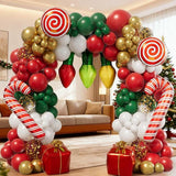 Christmas Balloon Arch Kit: Candy Cane & Gift Box Balloons