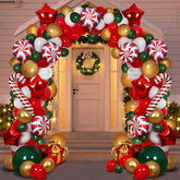 Christmas Balloon Arch Kit 233pcs with Candy, Star & Gift Box Balloons for Party